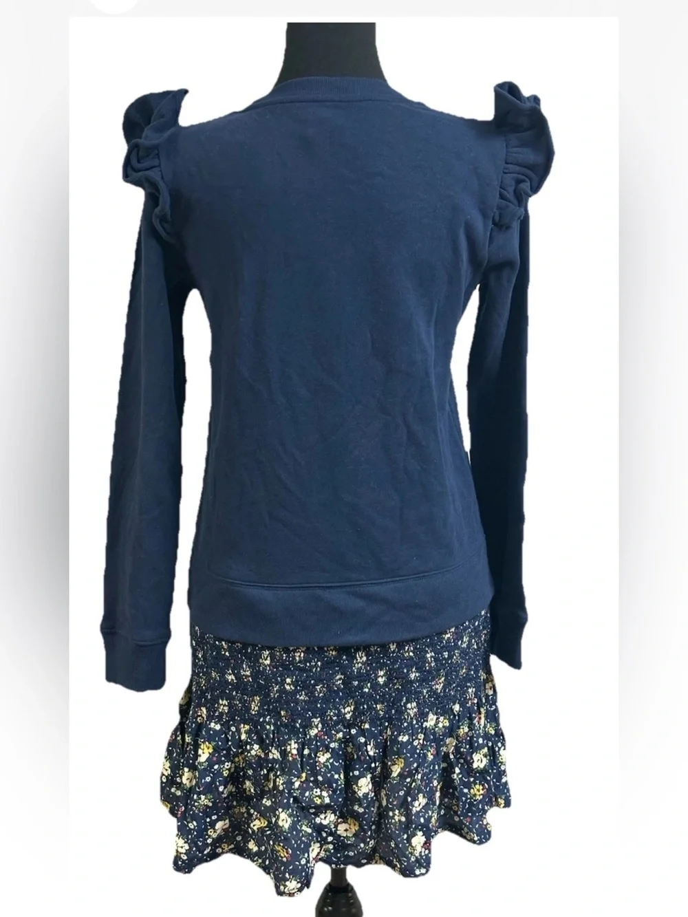 POLO RALPH LAUREN Big Girl Floral Fleece Sweatshirt Dress Newbury Floral 16/XL